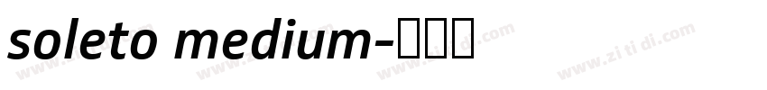 soleto medium字体转换